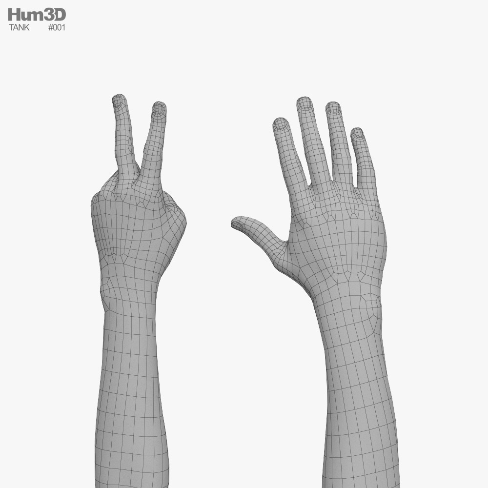 3D Mannequin Hand for Drawing Peace Pose model - TurboSquid 1991641