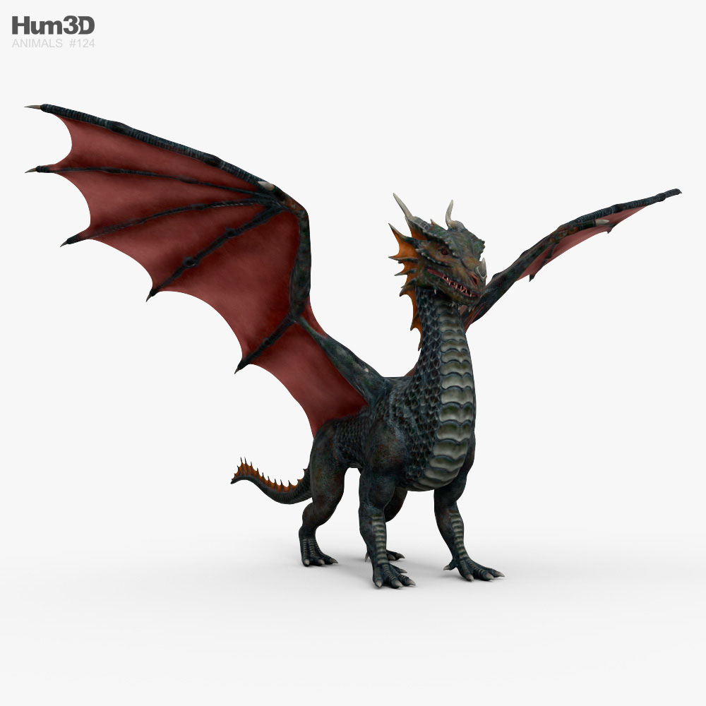 Animated Dragon - 3D Model by robin3d