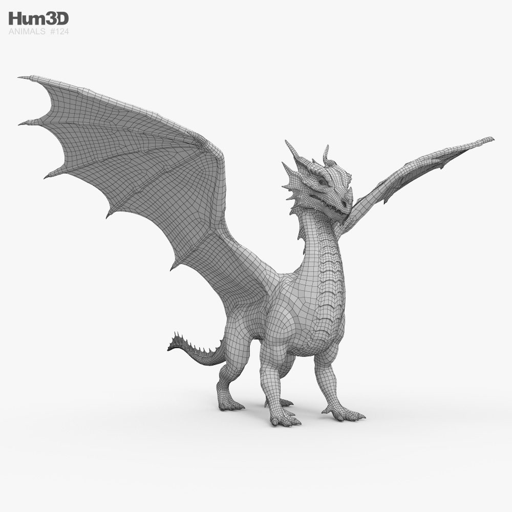 Animated Dragon - 3D Model by robin3d