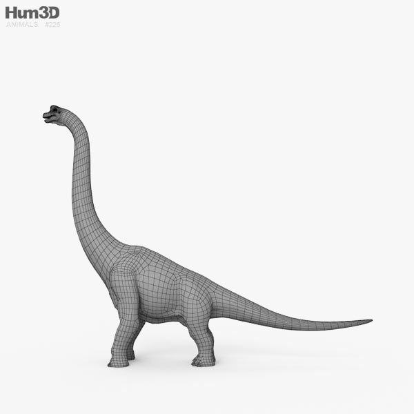Animated Brachiosaurus 3D model - Download Animals on
