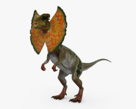 Дилофозавр с воротником 3D модель