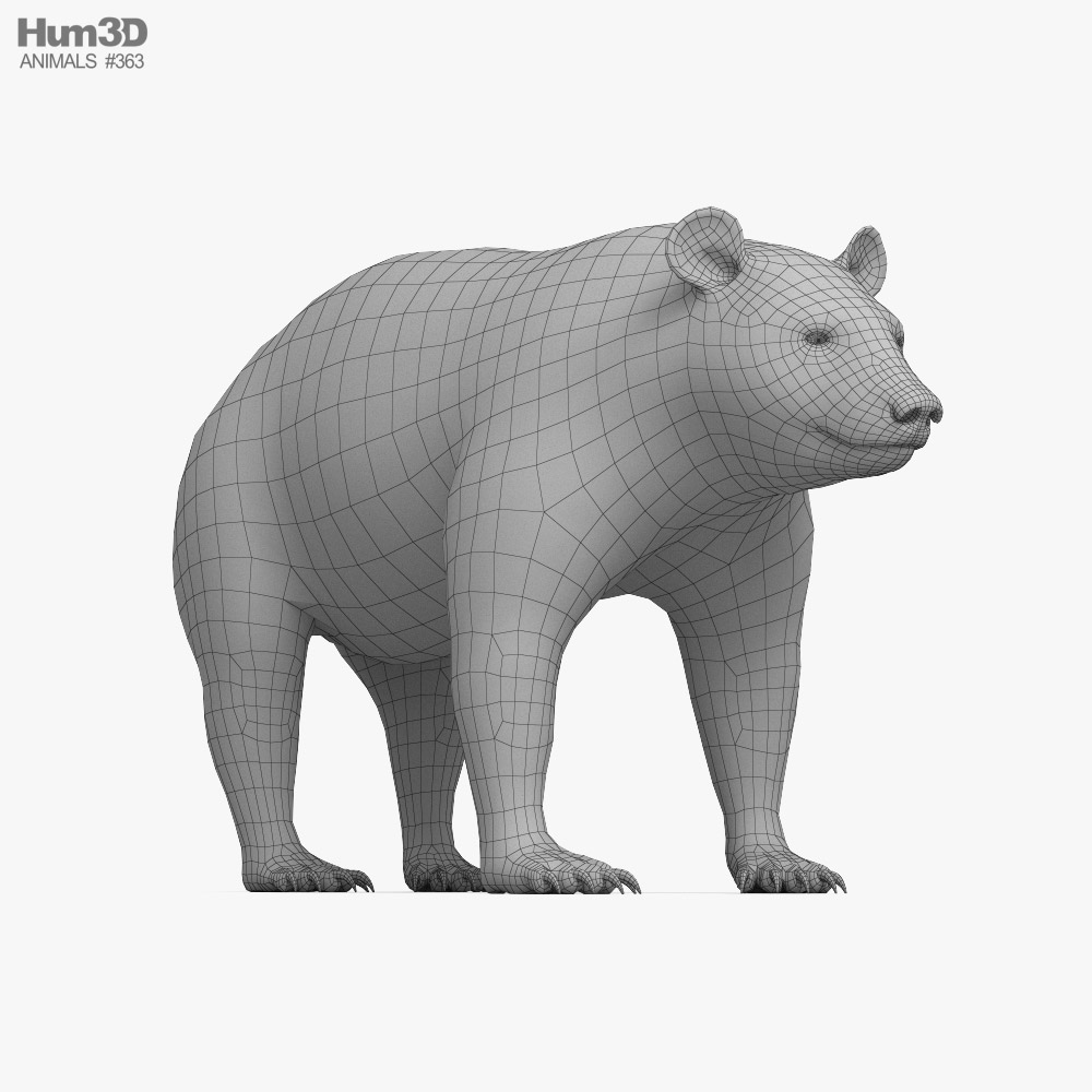 BEAR (Alpha) - Whitey REMAKE (v1) - Download Free 3D model by spiffatron  (@spiffatron) [5ce1854]