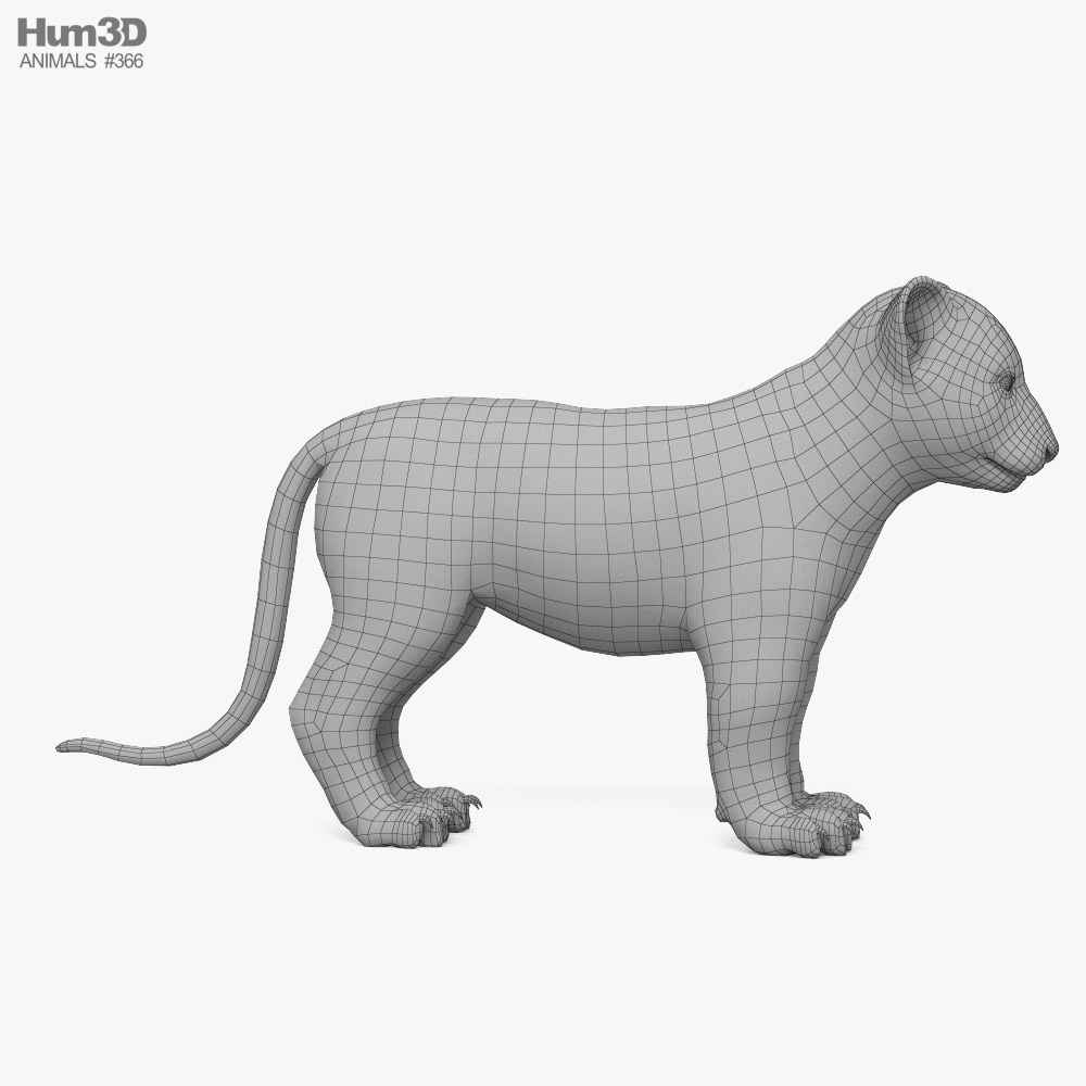 Tigre Deitado 3D model - Baixar Animais no