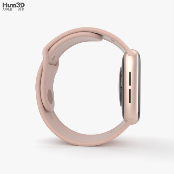 Apple Watch Series 4 44mm Gold Aluminum Case with Pink Sand Sport Band 3D  model download