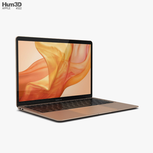 Apple MacBook Air (2018) Gold 3D model - Download Electronics on  3DModels.org