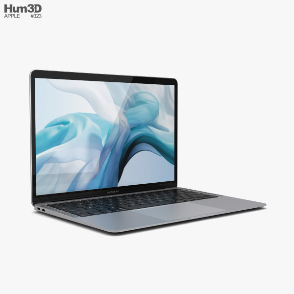Apple MacBook Air (2018) Silver 3D model - Download Electronics on
