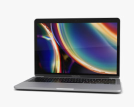 Apple MacBook Pro 13 inch (2020) Silver 3D 모델 