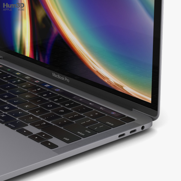 Apple MacBook Pro 13 inch (2020) Space Gray 3D model - Download