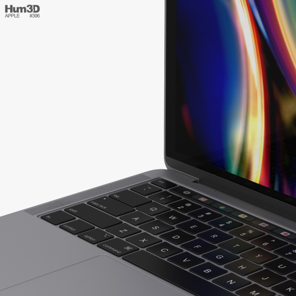 Apple MacBook Pro 13 inch (2020) Space Gray 3D model download