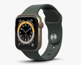 Apple Watch Series 6 40mm Stainless Steel Gold 3Dモデル