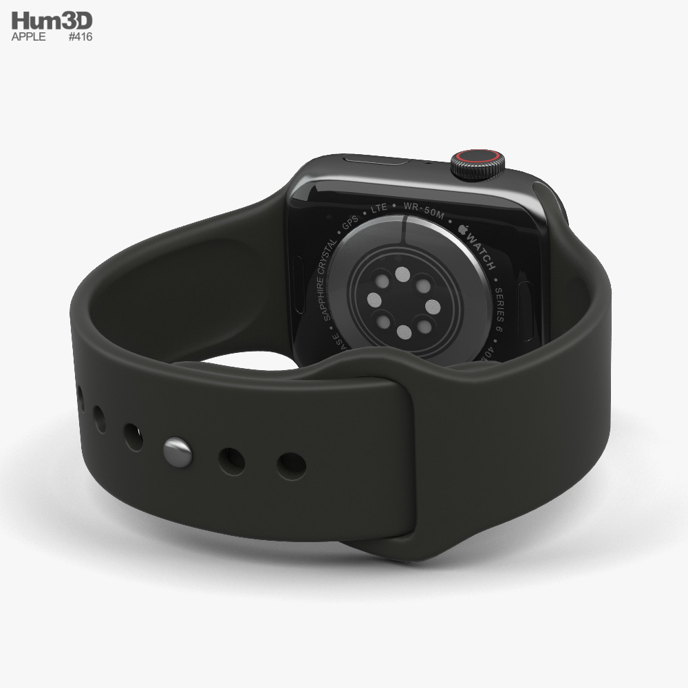 Apple Watch Series 6 40mm Stainless Steel Graphite 3D model
