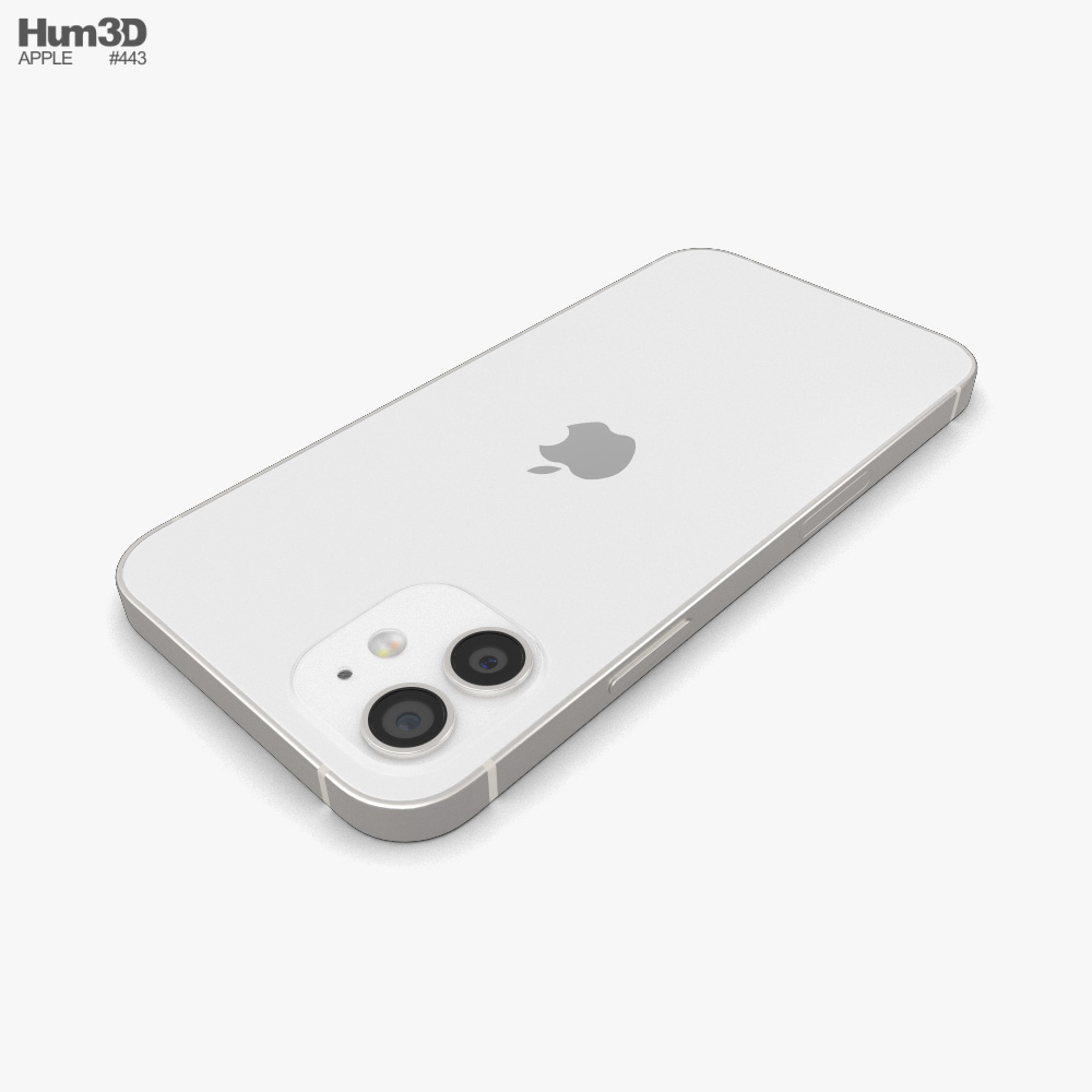 Apple iPhone 12 Blanco Modelo 3D - Descargar Electrónica on