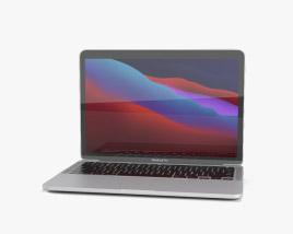 Apple MacBook Pro 13-inch 2020 M1 Silver Modèle 3D