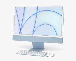 Apple iMac 24-inch 2021 Blue Modèle 3D