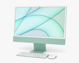 Apple iMac 24-inch 2021 Green Modèle 3D