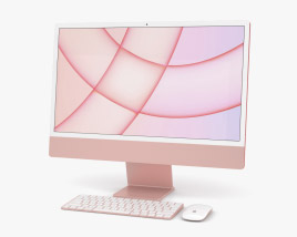 Apple iMac 24-inch 2021 Pink 3D model