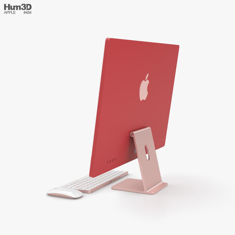 Apple iMac 24-inch 2021 Pink 3Dモデル ダウンロード