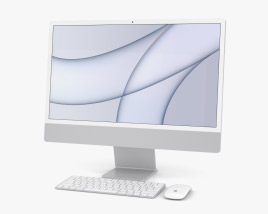 Apple iMac 24-inch 2021 Silver 3D-Modell