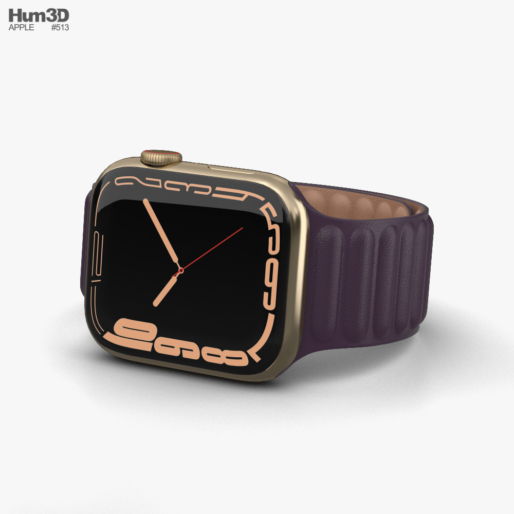 Apple Watch Series 9 45mm Gold Stainless Steel Case with Sport Loop Modelo  3d baixar