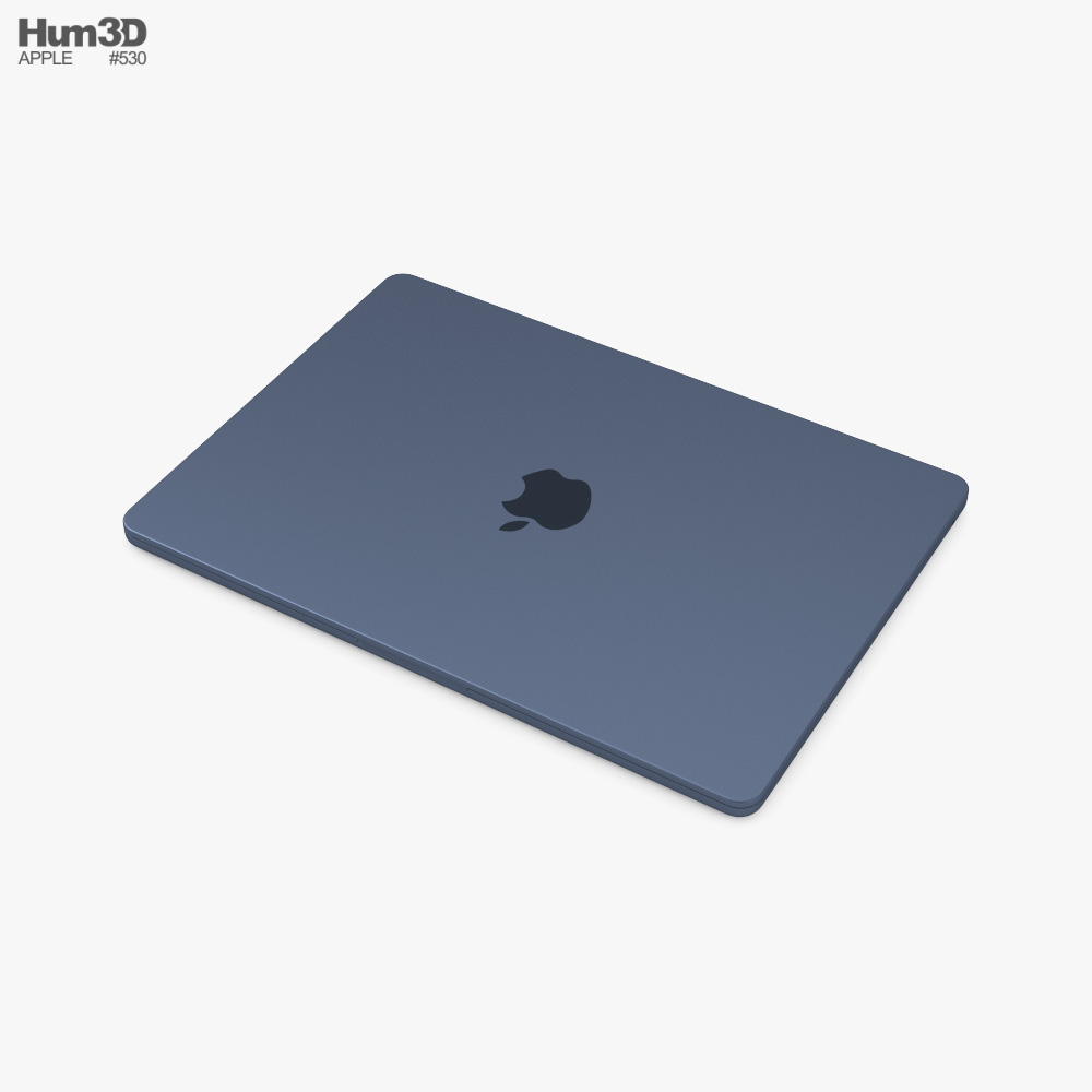 Apple MacBook Air M2 2022 Midnight 3Dモデル ダウンロード