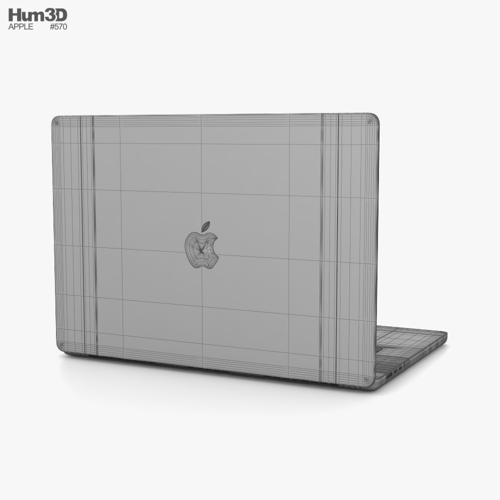 Apple MacBook Pro 2023 16 inch Silver 3D model - ダウンロード 電子