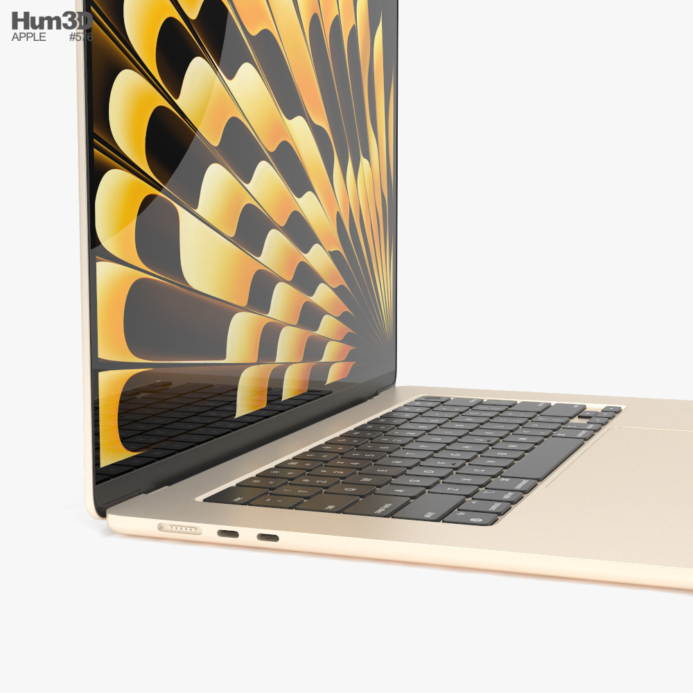 Apple MacBook Air 15 inch 2023 Starlight Modèle 3D - Télécharger  Électronique on