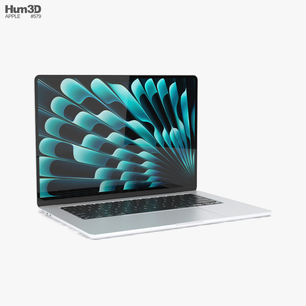 Apple MacBook Air 15 inch 2023 Silver Modèle 3D - Télécharger Électronique  on
