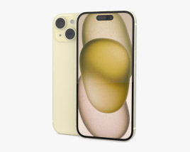 Apple iPhone 15 Yellow 3D 모델 