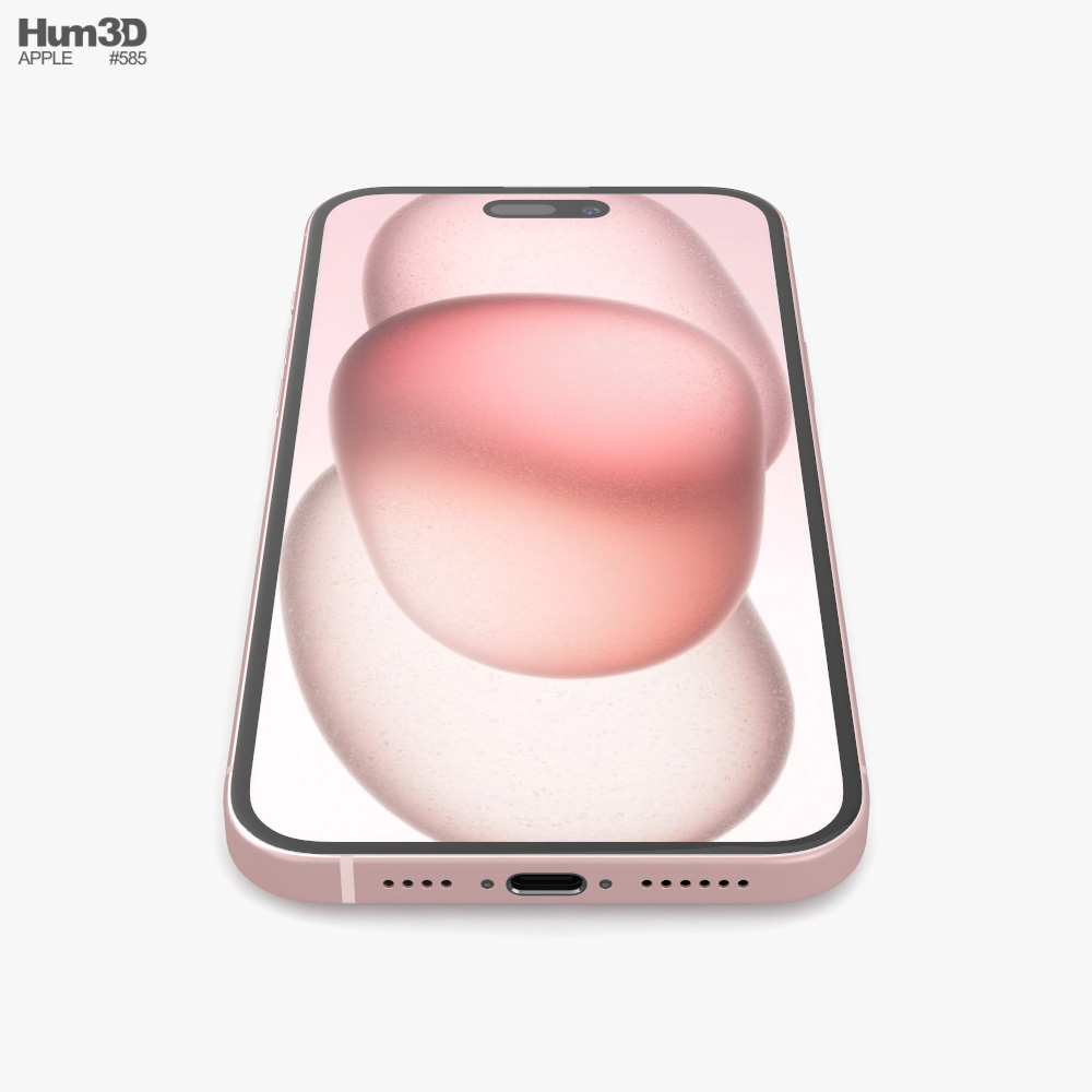 modelo 3d Apple iPhone 15 Rosa v - TurboSquid 2133725