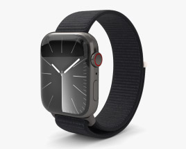 Apple Watch Series 9 45mm Graphite Stainless Steel Case with Sport Loop 3D модель