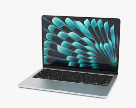 Apple MacBook Air 13 inch M3 2024 Silver Modèle 3D