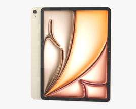 Apple iPad Air M2 13-inch (2024) Starlight 3D 모델 