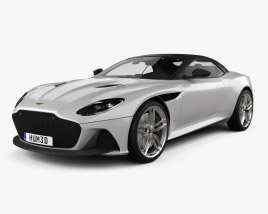 Aston Martin DBS Superleggera Volante с детальным интерьером 2024 3D модель