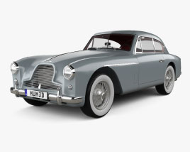 Aston Martin DB2 Saloon with HQ interior and engine 1958 3D model