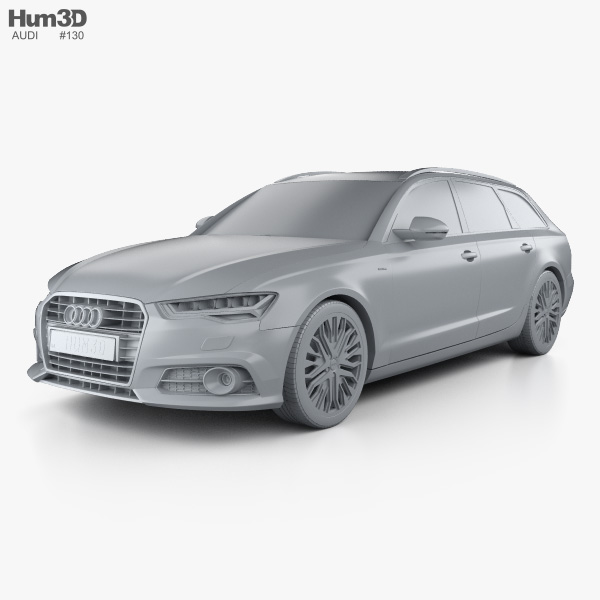 Audi A6 (C7) avant 2018 3D model - Download Vehicles on