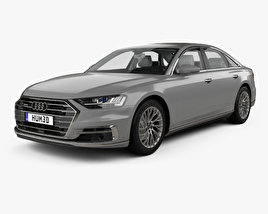 Audi A8 (D5) L HQインテリアと 2020 3Dモデル