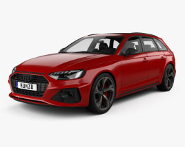 Audi RS4 avant with HQ interior 2023 3D model