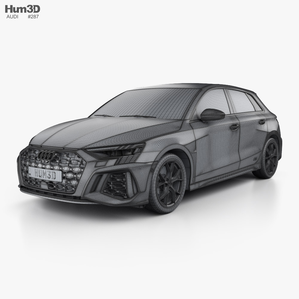 Audi RS3 Sportback Modellauto - Kohlefaser Silhouette