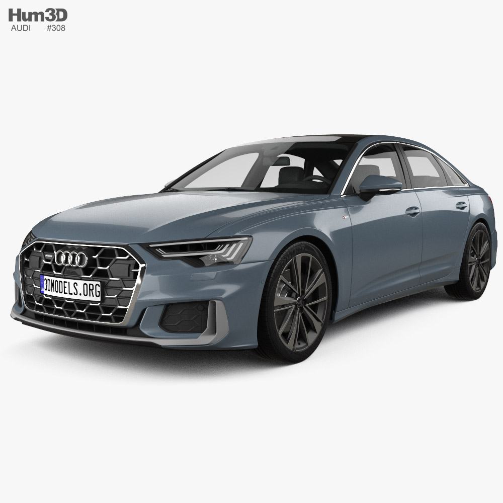 Audi A6 sedan S-Line 2023 3D model - Download Vehicles on