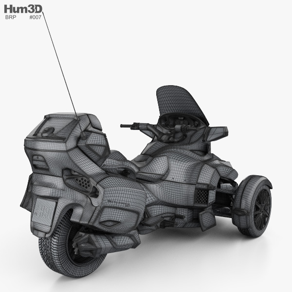 BRP Can-Am Spyder RT 2013 3D model - Download Vehicles on