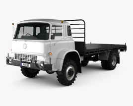 Bedford MK Flatbed Truck 1972 Modello 3D