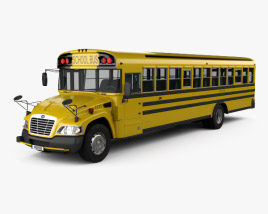 Blue Bird Vision Шкільний автобус 2014 3D модель