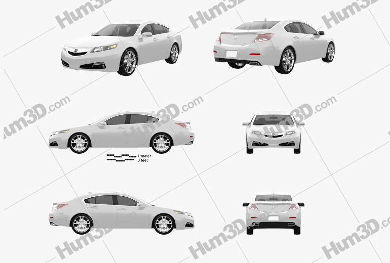 Acura TL 2013 Blueprint Template