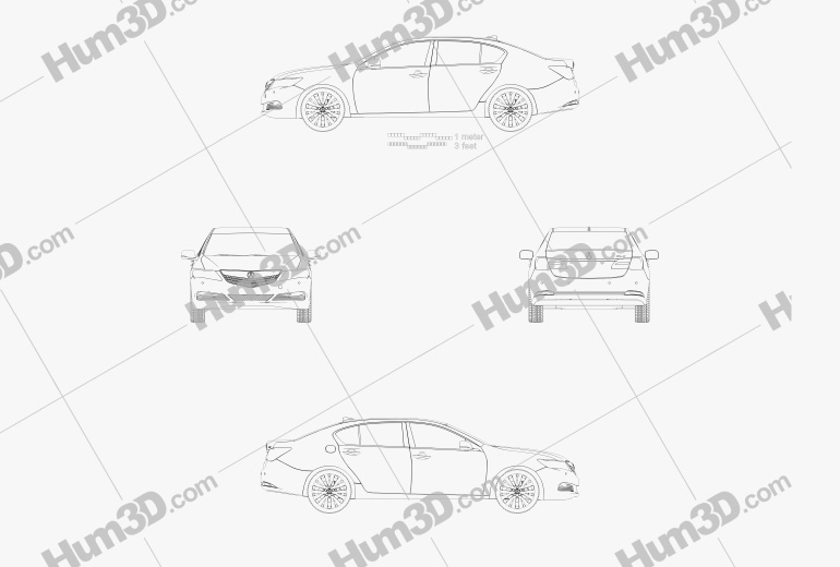 Acura RLX 2016 Blueprint