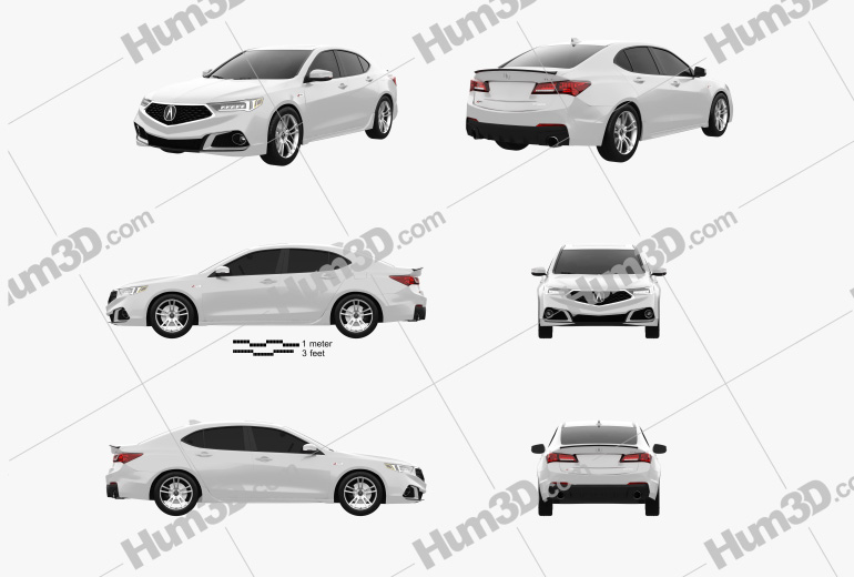 Acura TLX A-Spec 2020 Blueprint Template