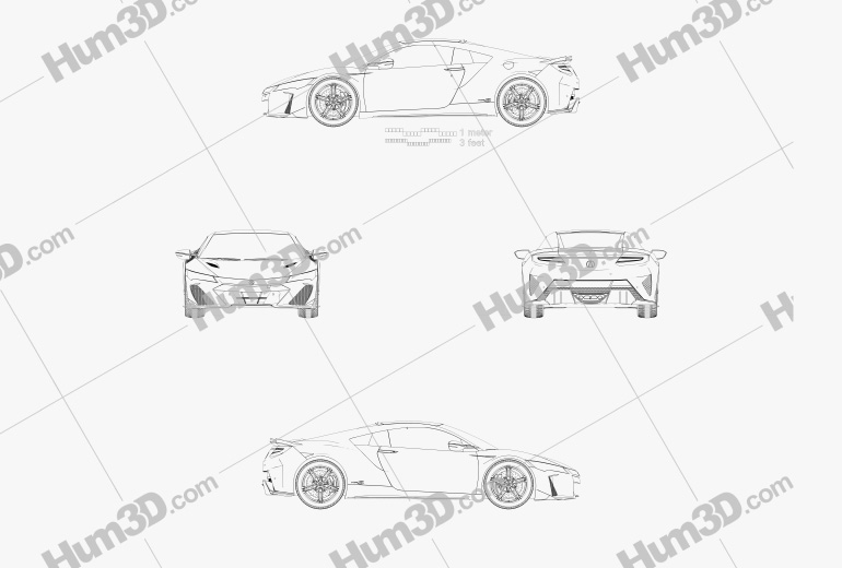 Acura NSX Type S 2022 Blueprint