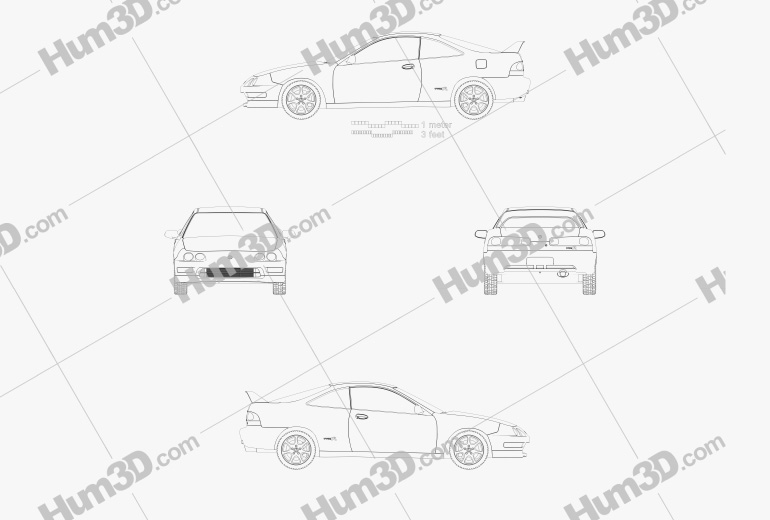 Acura Integra Type-R 1998 Blueprint