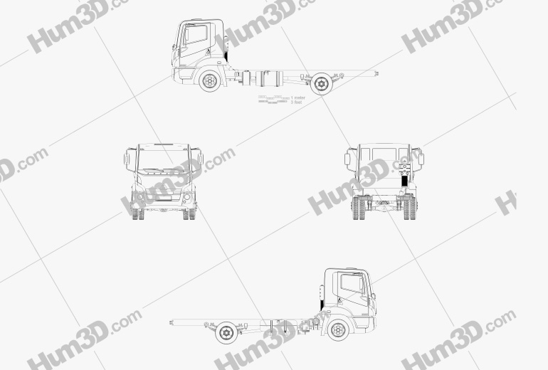 Agrale 10000 Chassis Truck 2012 Blueprint