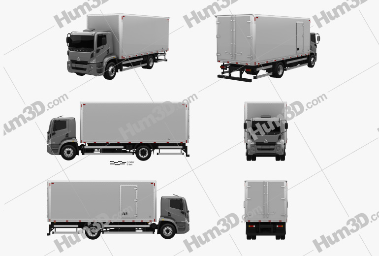 Agrale 14000 Box Truck 2012 Blueprint Template