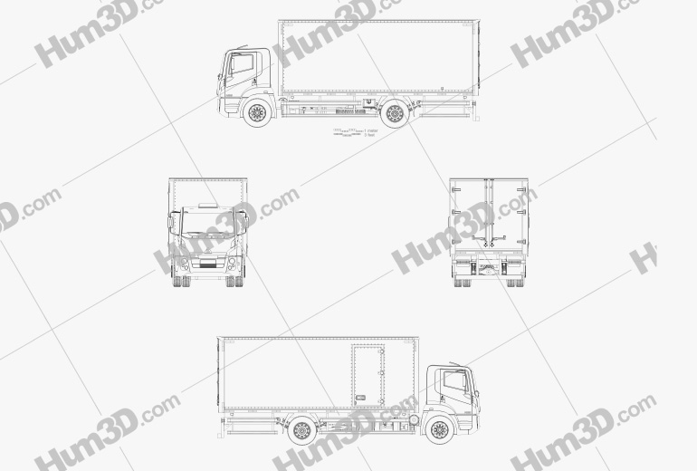 Agrale 14000 Camion Caisse 2012 Blueprint